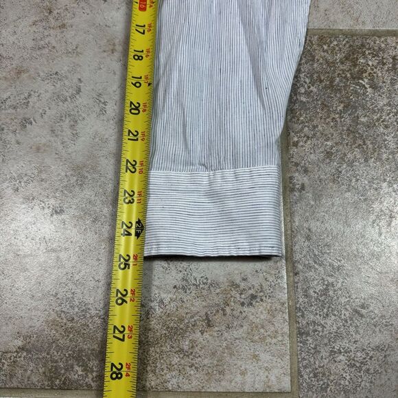 Murano Baird McNutt Linen Button Down Shirt Mens XL Non Iron Blue Long Sleeve - Picture 6 of 11